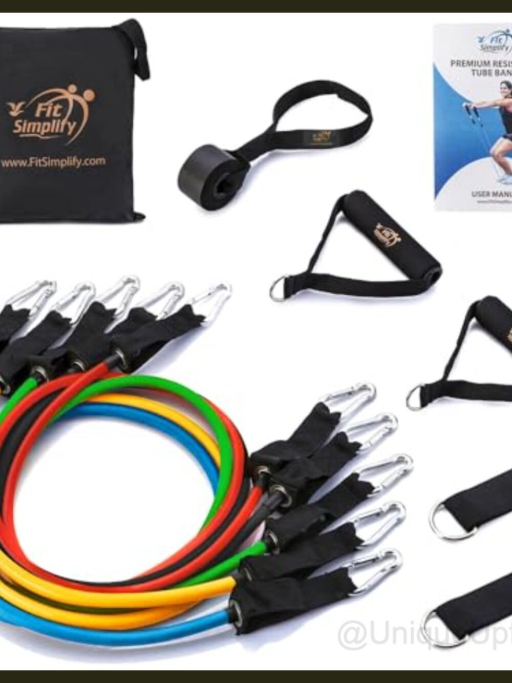 Resistance Tube Bands 12 Piece Set with Instruction Booklet